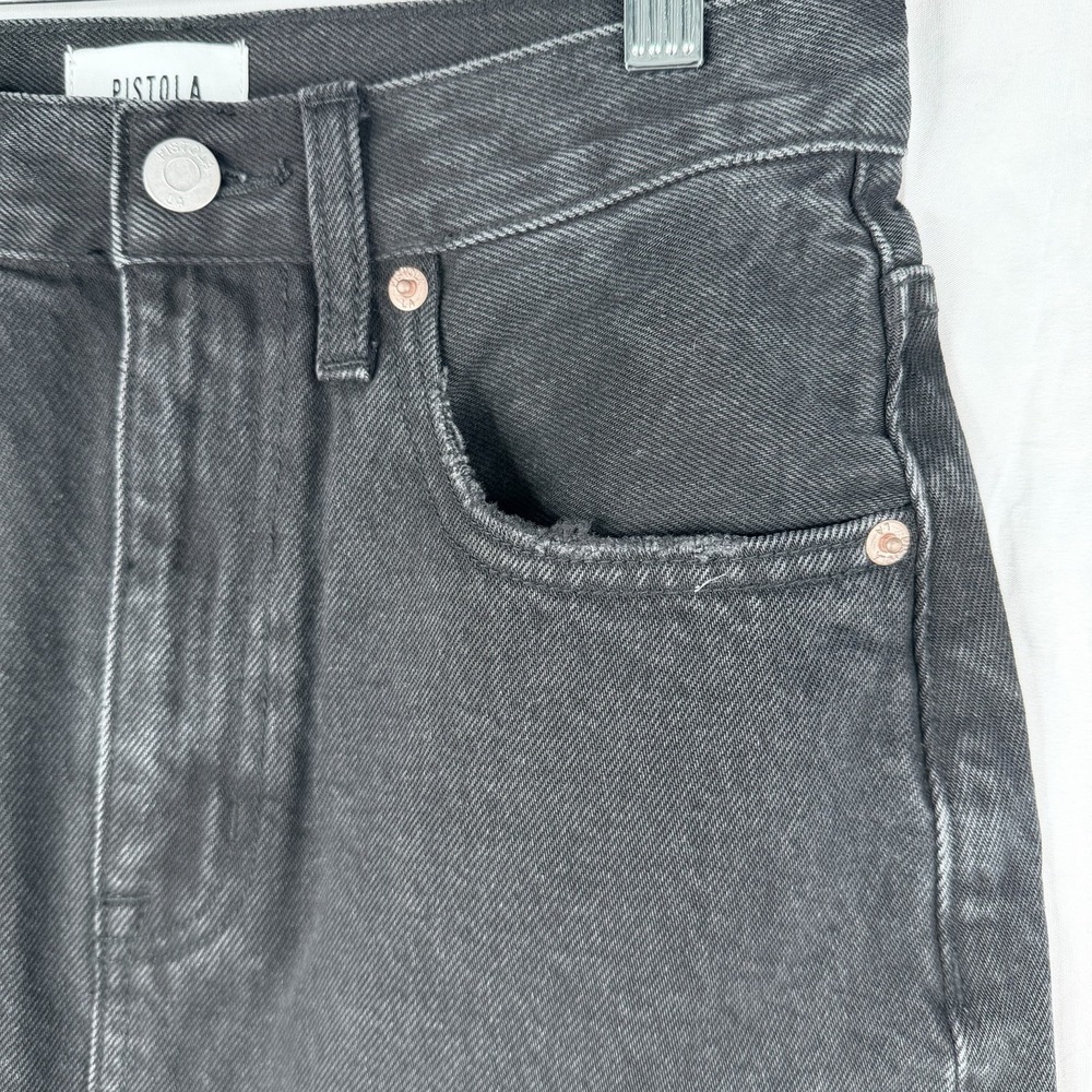 Pistola ALICE Los Angeles Black Denim Midi Skirt HIGH RISE SZ-26-NWT Cotton - Picture 16 of 16
